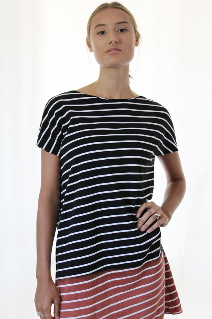 Thumbnail: Hand-dyed Black & Brown dress