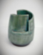 Handmade Ceramic Turquoise Vase by A|E Pottery