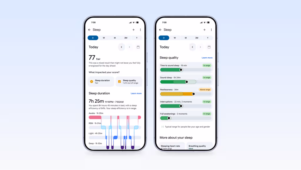 Fitbit app as Google Health
