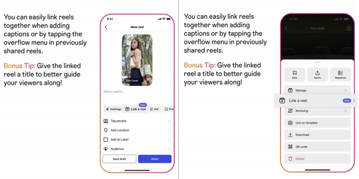 How to link multiple Reels on Instagram