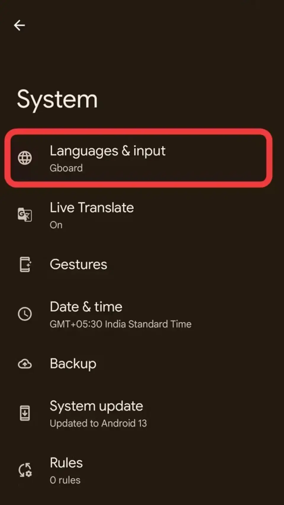 change the keyboard on Android