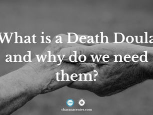 Black and white header photo close-up of two people holding hands, representing the compassionate, non-medical support of a death doula in providing peace and dignity during life’s final chapter.