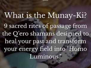 Online Shamanic Apprenticeship Munay Ki training at the chacana spiritual center.