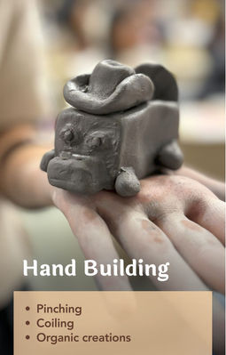 TatvaMix recycled ceramic clay used for handbuilding organic creations workshop for students