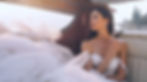 woman wearing white sweetheart-neckline wedding dress inside vehicle_edited.jpg
