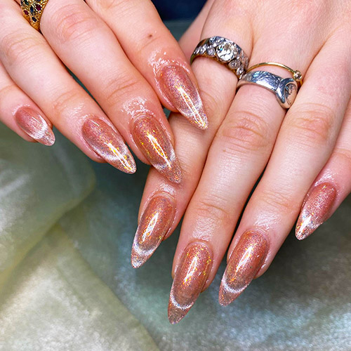 Glitter nail art extensions