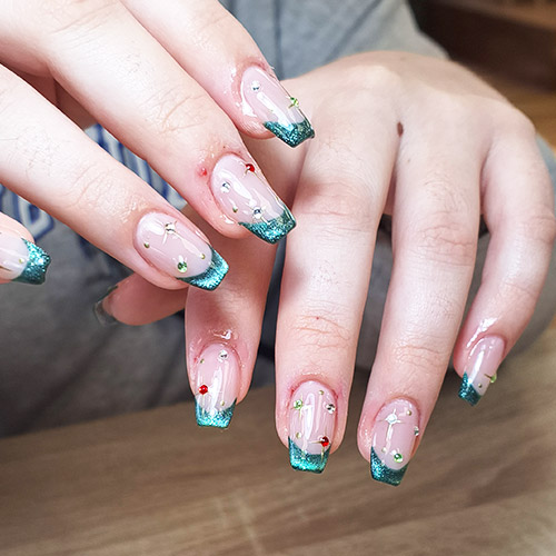 Glitter french tips