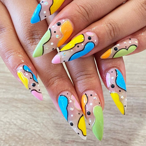 Acrylic summer nails