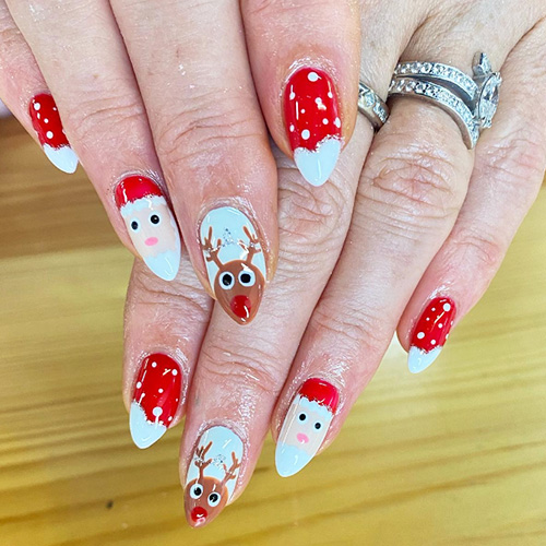 santa and reindeer christmas