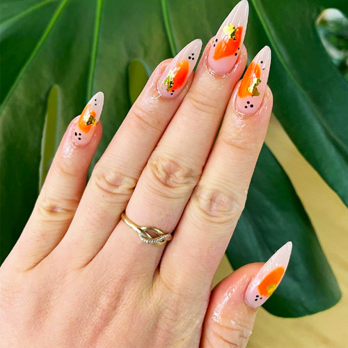 summer apres gel x nails