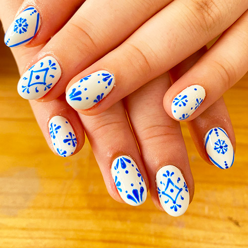 Classic gel manicure nail art