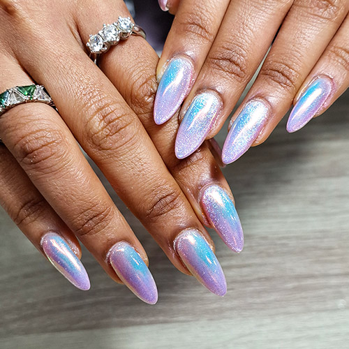 Ombre glitter nails