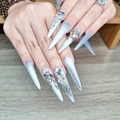Extra long extensions manicure