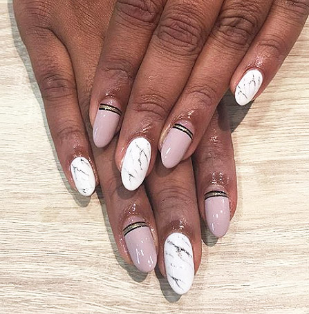 Stylish marble nails