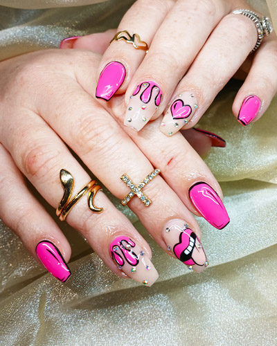 pink nails