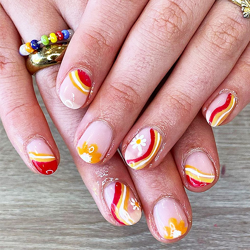 Groovy summer nails