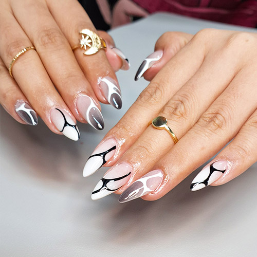 Apres gel x classic nail art