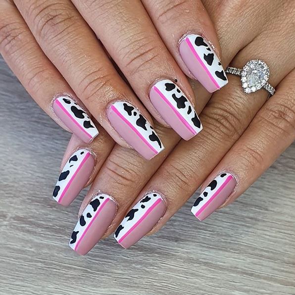 Modern pink nails