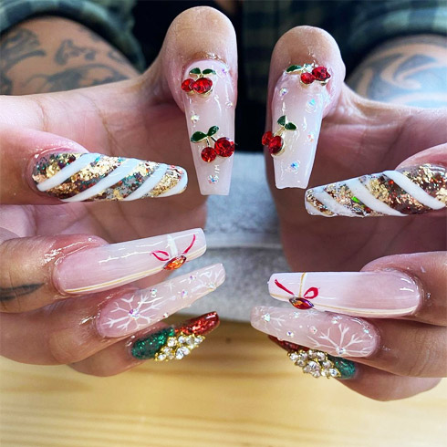 festive christmas nails