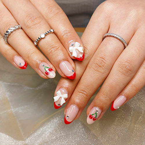 Red gel nails