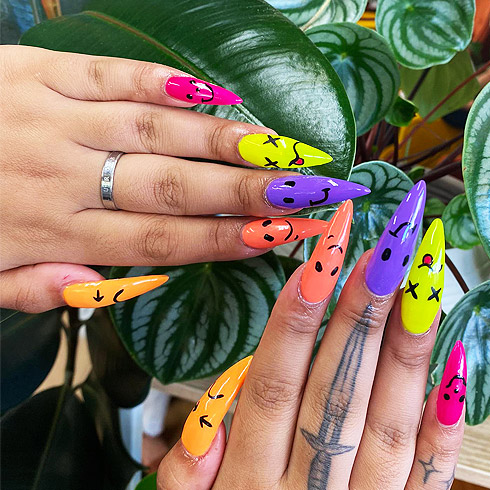 Long summer nails