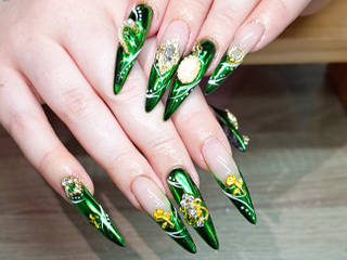 Long tips manicure