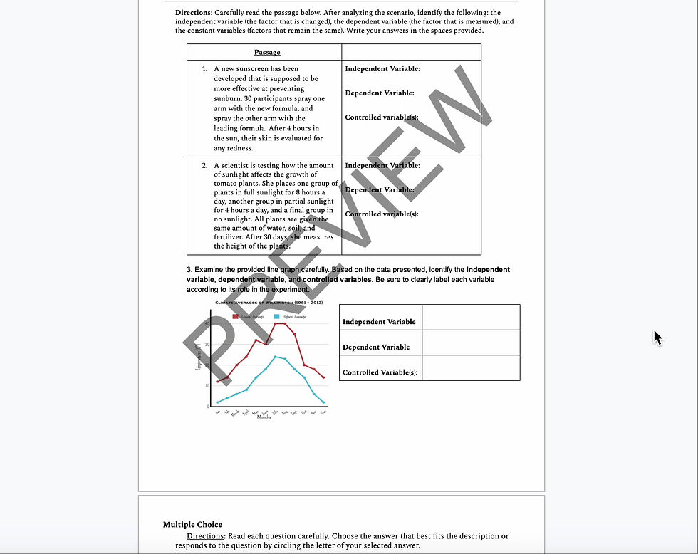Thumbnail: Middle School Physical Science Midterm Exams – Matter and Its Interactions