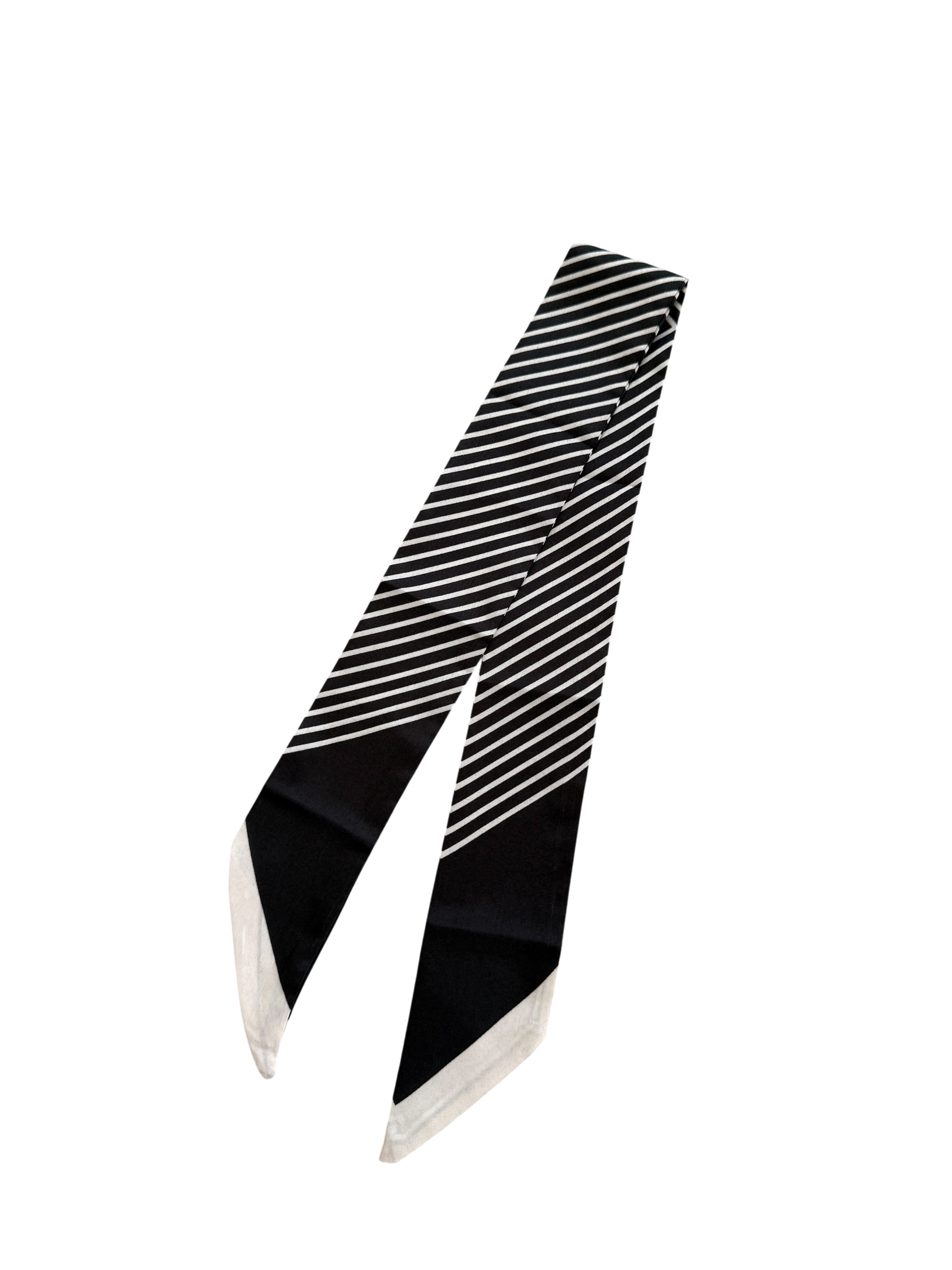 Soft Black Stripe Twilly
