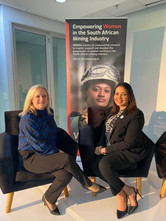 Petro du Pisani and Raksha Naidoo at Mining Indaba event in 2022