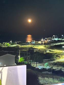 August Moon on the Aegean