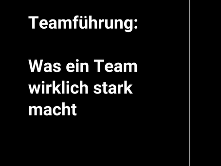 Teamführung: Was ein Team wirklich stark macht