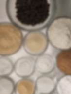 Various dry ingredients used to create a baking mix