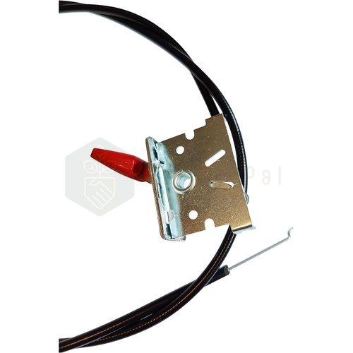 Thumbnail: GardenPal Throttle cable Replacement part suitable for most lawnmowers Metal lever and fixing plate with plastic coated outer