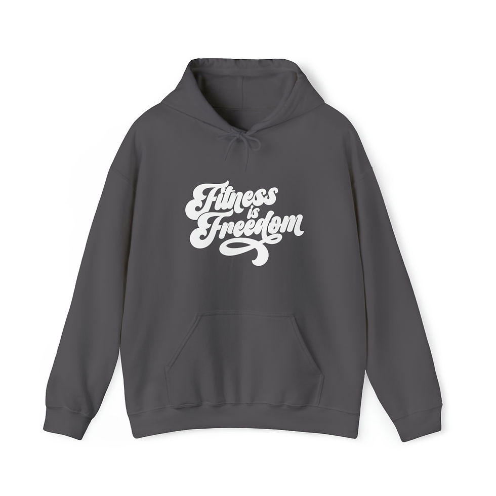 Thumbnail: Fitness is Freedom Hoodie Black/Burgundy/Charcoal/Heather Grey