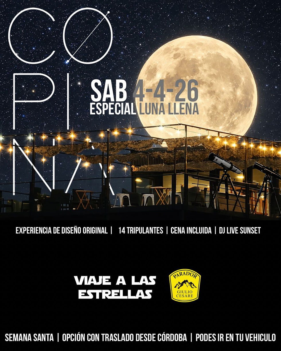 🌌 Viaje a Las Estrellas – Copina Experiencia Original - 14 tripulantes - Especial Luna LLena