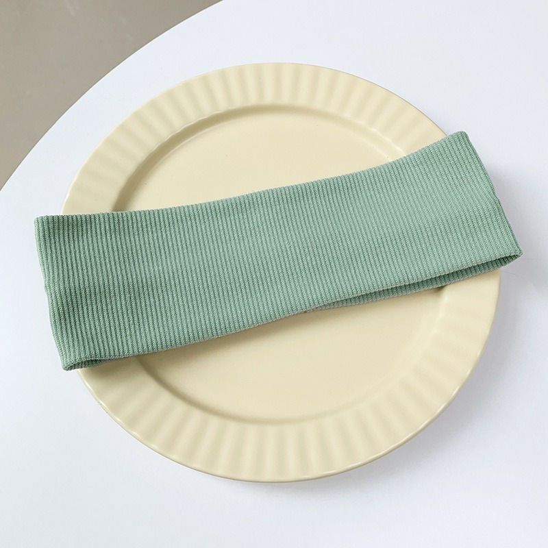 Thumbnail: Pure Color Knitted Yoga Headband Elastic Non-Slip Sweat Absorbent Outdoor Sports