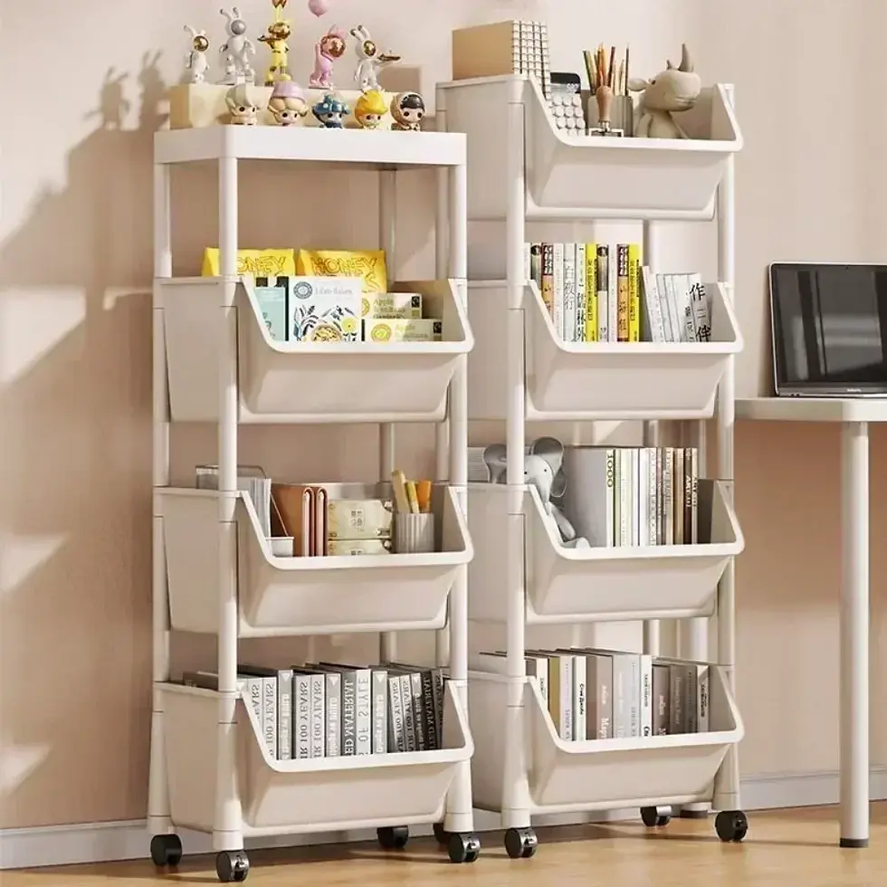 Thumbnail: Storage Trolley Bookshelf Cabinets Shelf Childrens Bookshelves Floor Small Book 