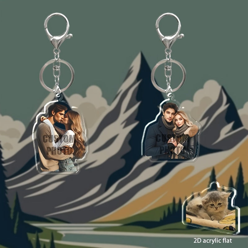 Thumbnail: [Customized] 1pc/3pcs Photo Custom Acrylic Key Pendant, Special-shaped Acrylic C