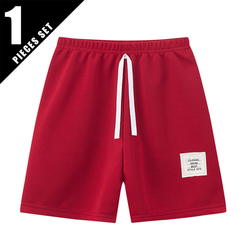 Thumbnail: 1/3/6 Pcs Children's Solid Color Drawstring Strap Shorts Boy Casual Fashion Pant