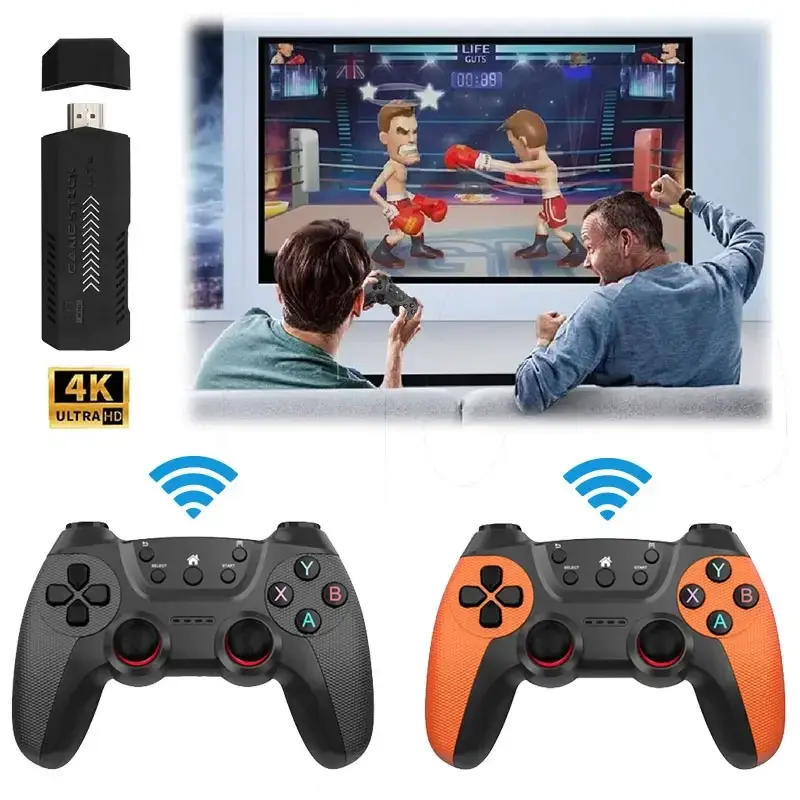 Thumbnail: NEW X2 Ultra Video Game Stick Console with 2.4G Double Wireless Controllers 4K H
