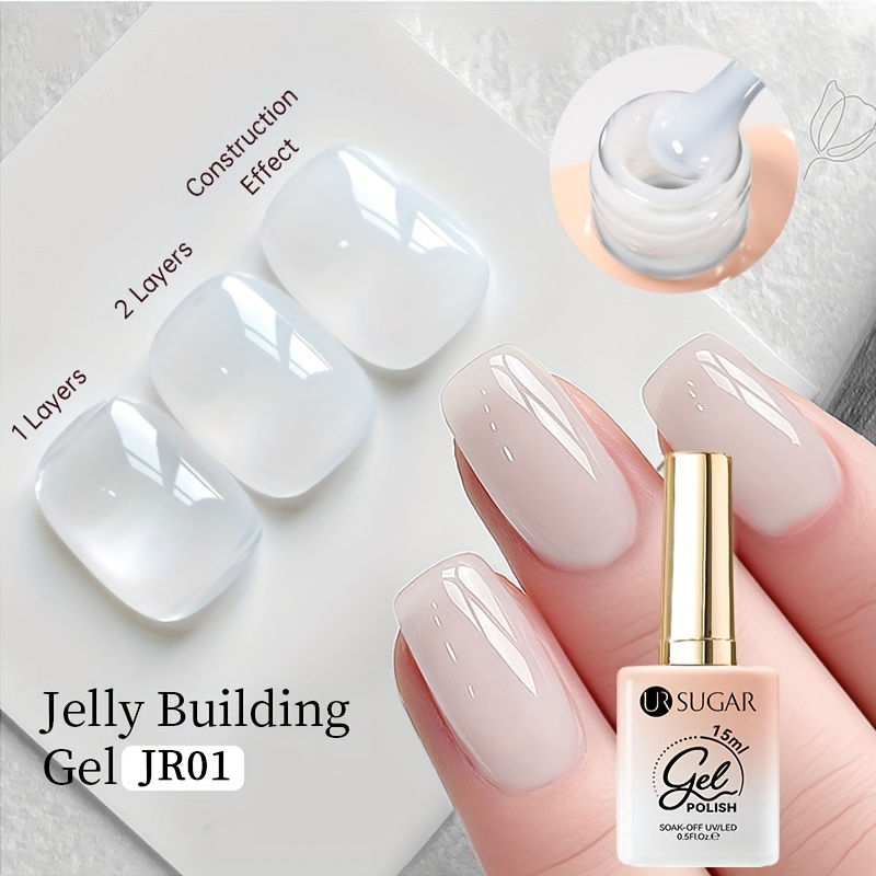 Thumbnail: UR SUGAR 0.51oz Jelly Building Gel for Construct Reinforce Natural Nail Art Soak