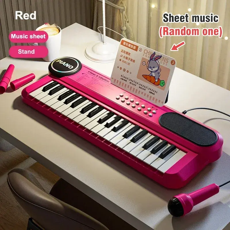 Thumbnail: Kids Electric Piano 37 Baby Keyboard with Microphone Singing Songs Development E