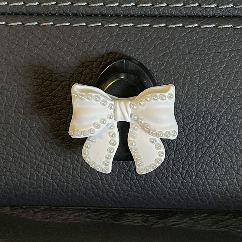Thumbnail: Car Style Bow Cartoon Rhinestone Mini Auto Hooks Seat Back Holder For Keys Hange
