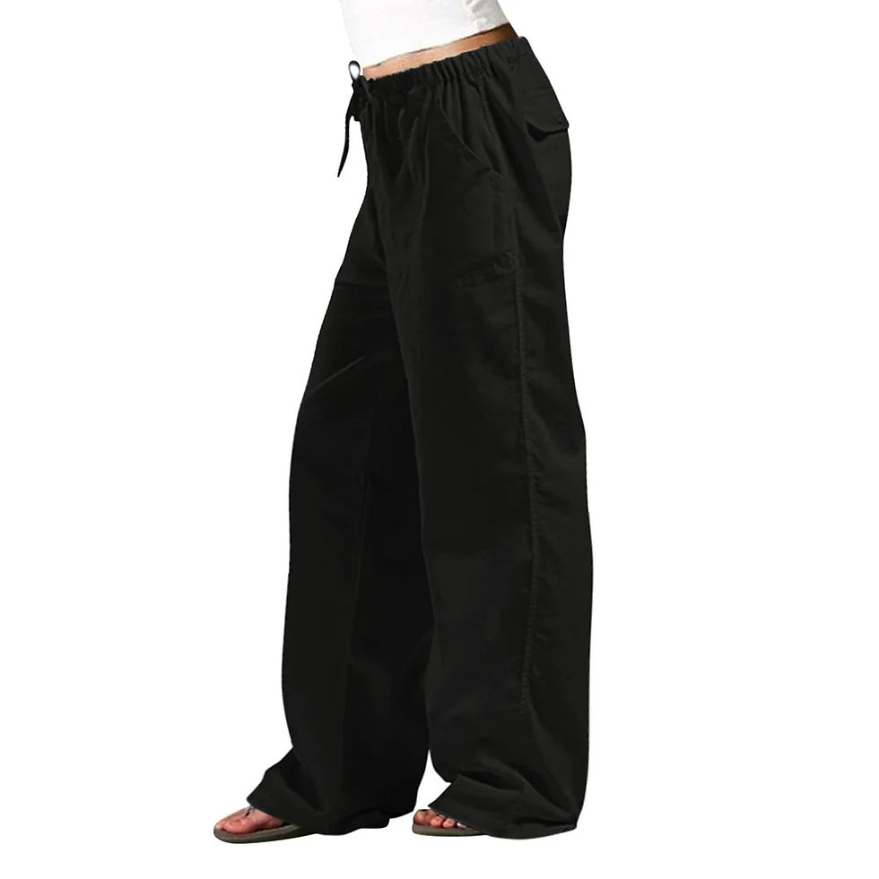 Thumbnail: Summer Women Cotton Linen Pants Hight Waist Loose Oversized Trousers Female Long