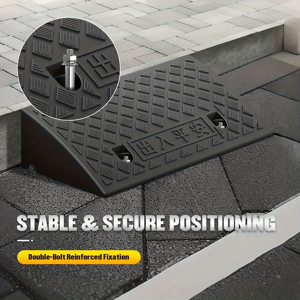 Thumbnail: Super Pressure-Resistant Curb Ramps 2pcs, 2.75"-5.1" High Car Ramps Packed With 