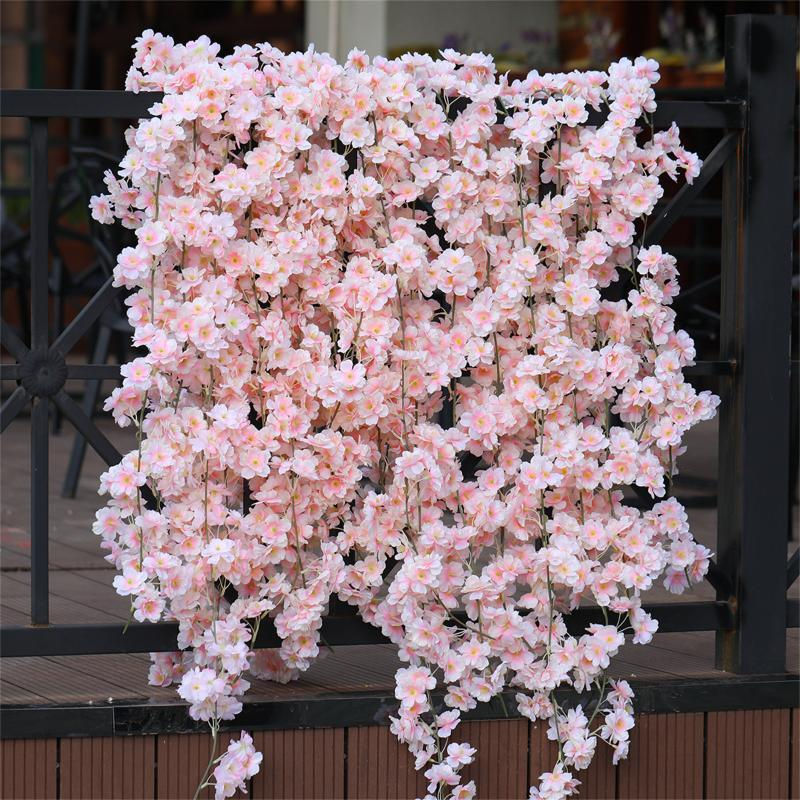 Thumbnail: 1.8M Artificial Sakura Flowers Vine Wedding Garden Rose Arch Home Party Decorati