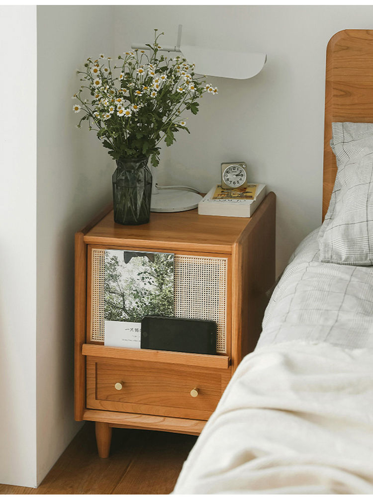 Thumbnail: Rattan Weaving Bedroom Furniture, Bedside Table, Multifunctional Small Side Stor