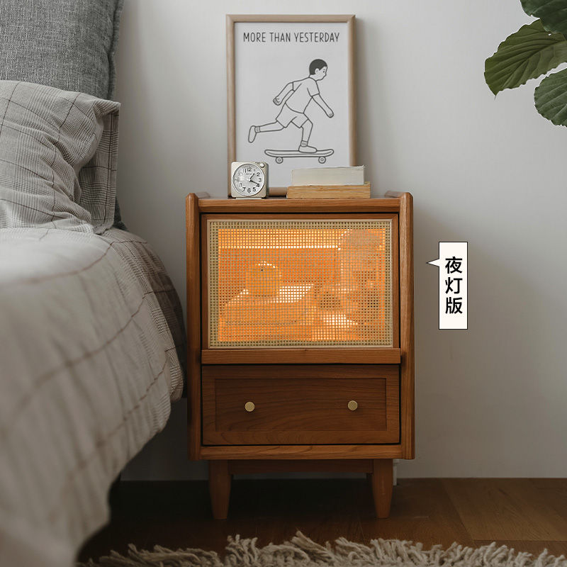 Thumbnail: Rattan Weaving Bedroom Furniture, Bedside Table, Multifunctional Small Side Stor