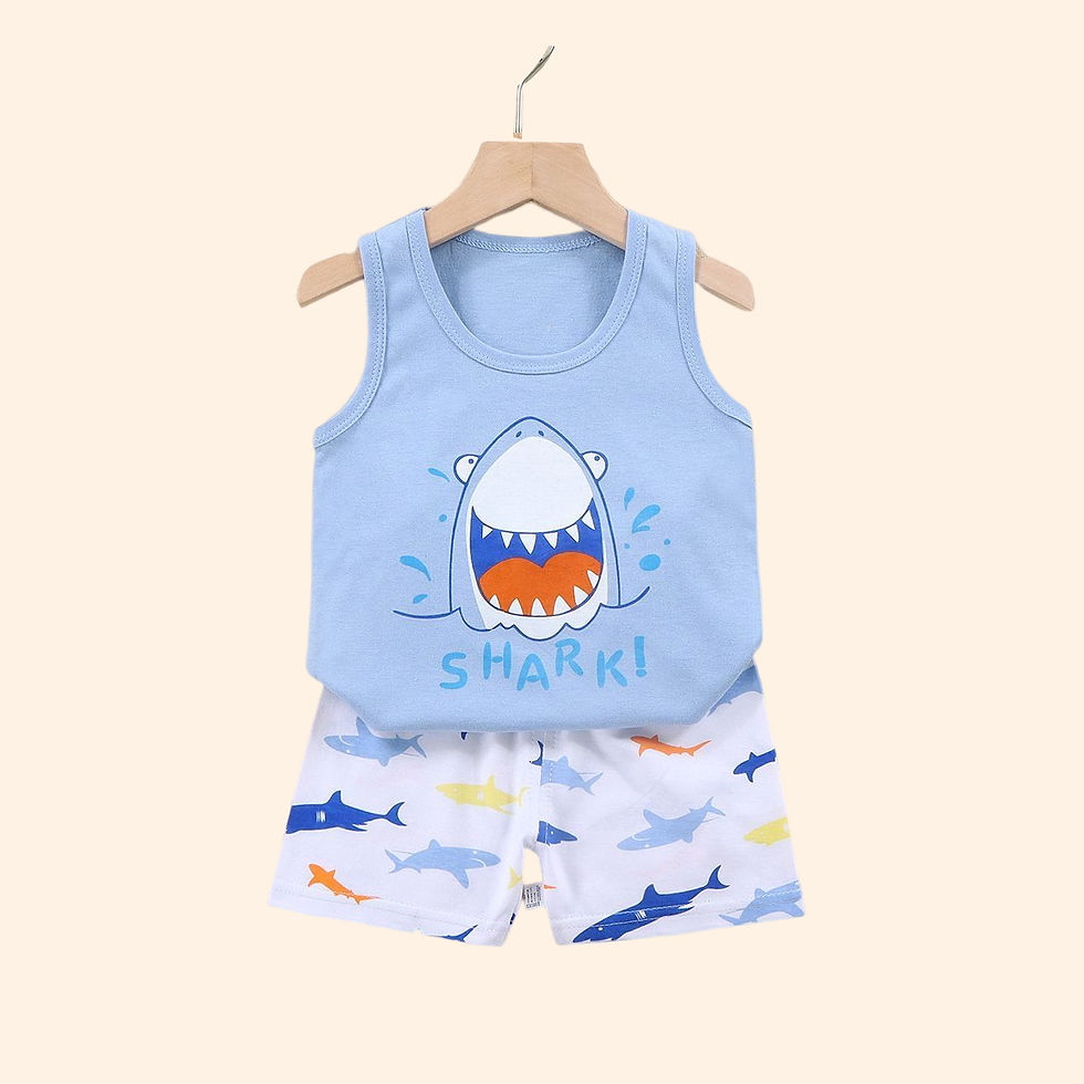 Thumbnail: 2PCS Children Sets Kids Clothes Vest Suit  Summer Children Clothing baby Cotton 