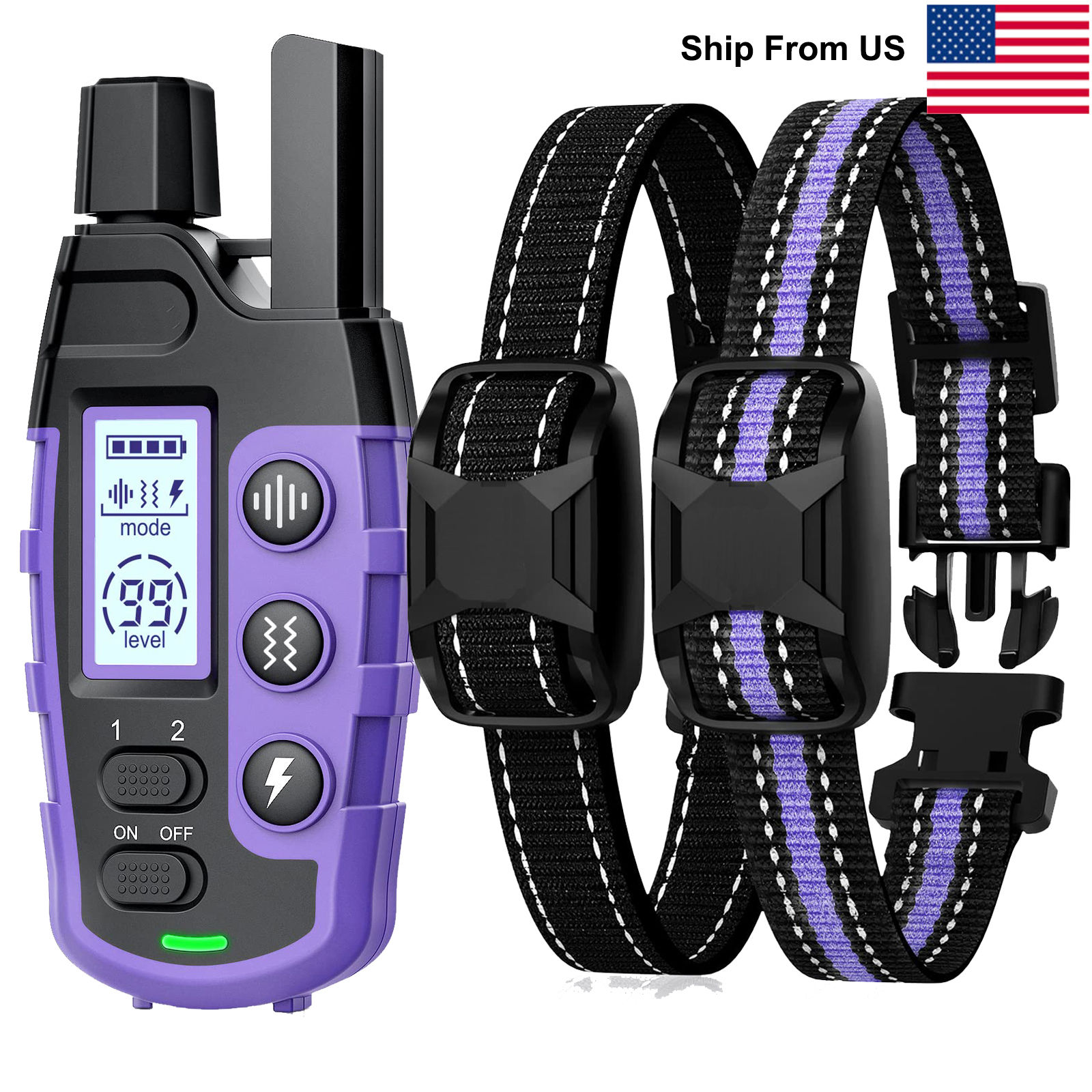 3300Ft Electric Dog Training Collar Remote Control Waterproof Pet BehaviorFor 5-